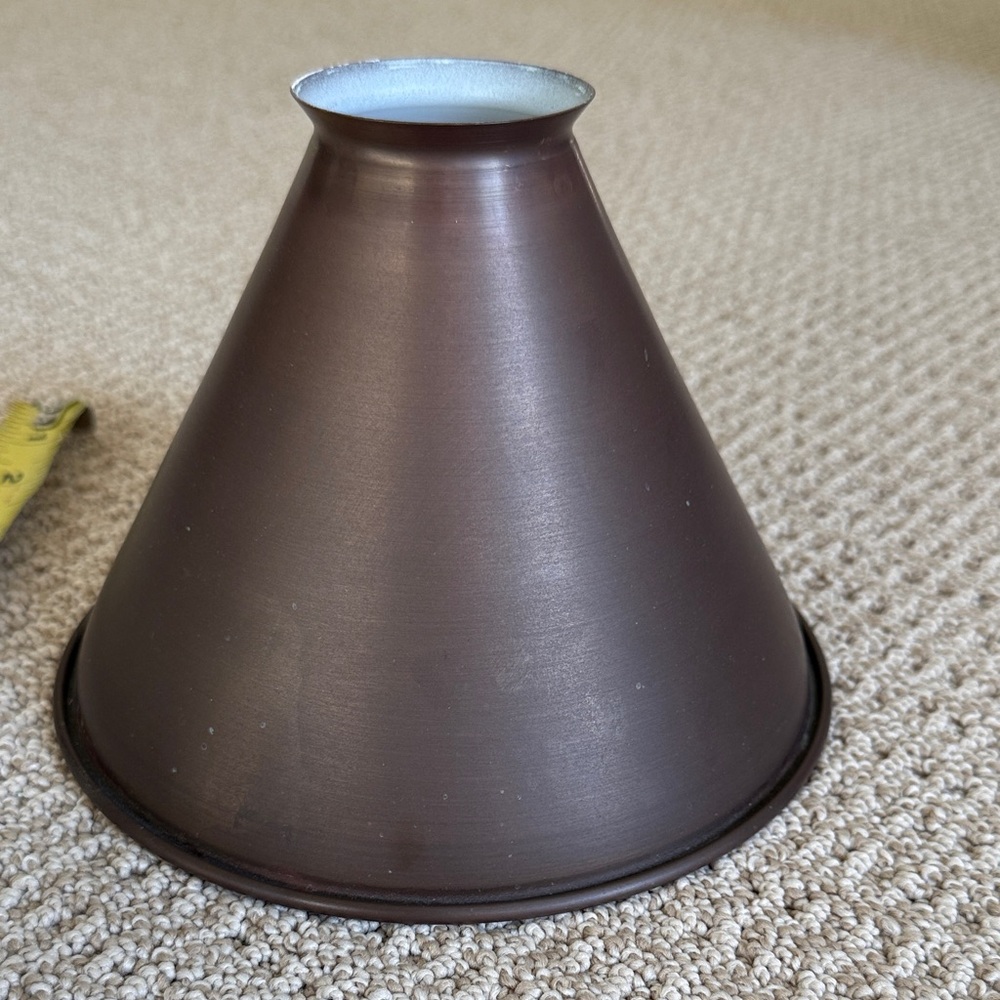 Elegant Brown Metal Cone Vase